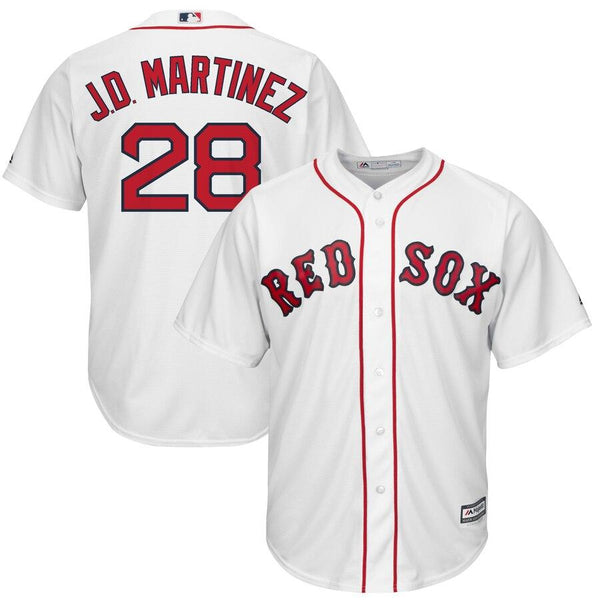 JD Martinez Boston Red Sox Majestic Official Cool Base Player Jersey – White 2019