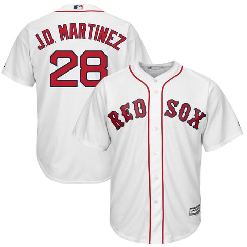 JD Martinez Boston Red Sox Majestic Official Cool Base Player Jersey – White 2019