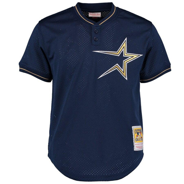 Jeff Bagwell Houston Astros Mitchell &amp; Ness Cooperstown 1997 Mesh Batting Practice Jersey - Navy 2019