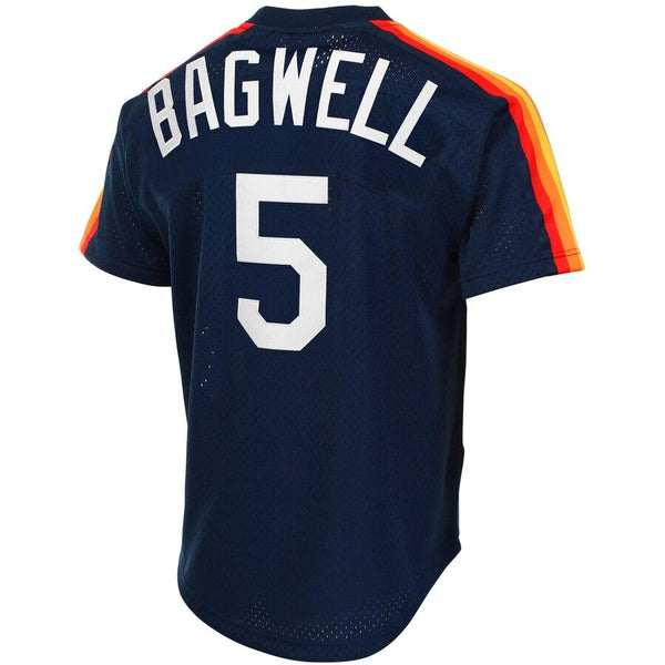 Jeff Bagwell Houston Astros Mitchell &amp; Ness Cooperstown Mesh Batting Practice Jersey - Navy 2019
