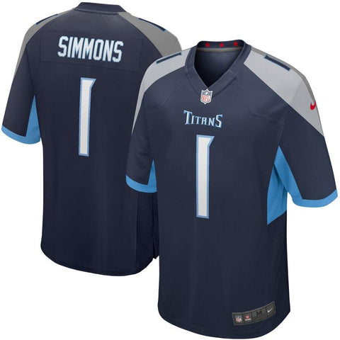 Jeffery Simmons Tennessee Titans 2019 NFL Draft First Round Pick Game Jersey – Navy 2019