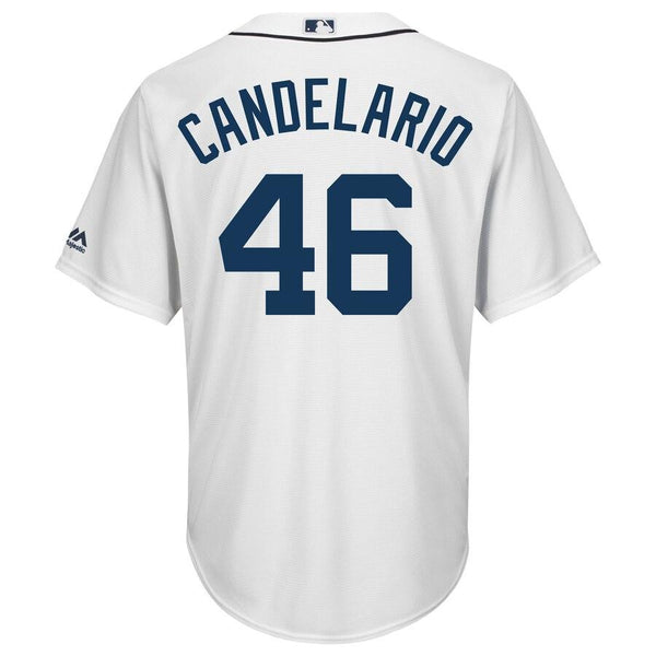 Jeimer Candelario Detroit Tigers Majestic Home Cool Base Player Jersey - White 2019