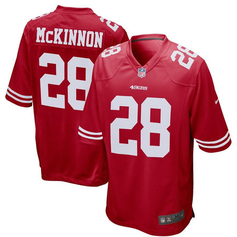 Jerick McKinnon San Francisco 49ers Game Jersey – Scarlet 2019