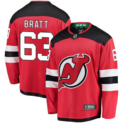 Jesper Bratt New Jersey Devils Home Breakaway Player Jersey – Red 2019