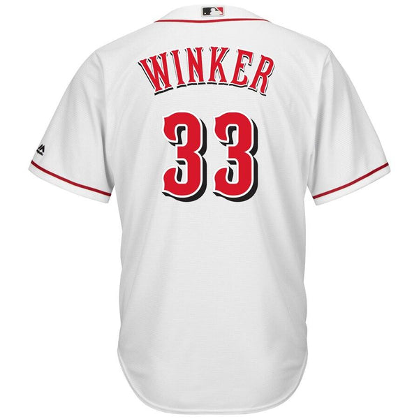 Jesse Winker Cincinnati Reds Majestic Home Cool Base Player Jersey – White 2019
