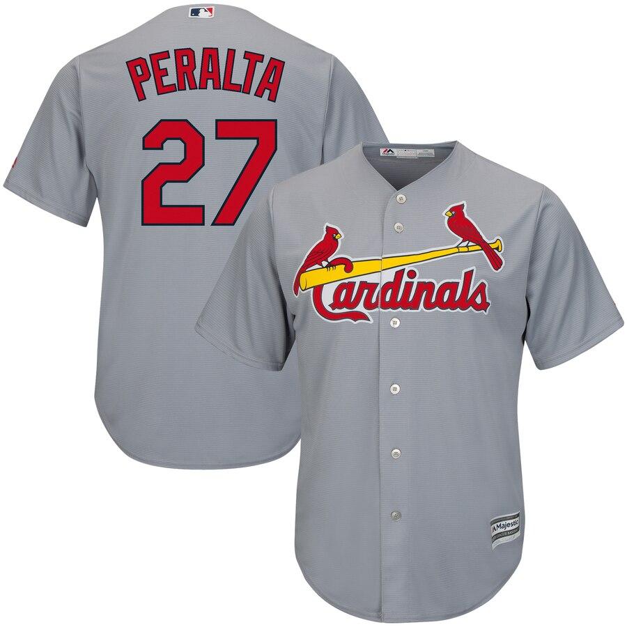Jhonny Peralta St. Louis Cardinals Majestic Official Cool Base Player Jersey - Gray 2019