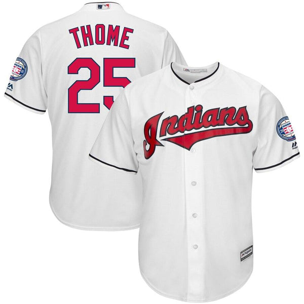 Jim Thome Cleveland Indians Majestic Hall of Fame Induction Patch Cool Base Jersey – White 2019