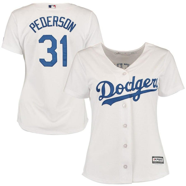 Joc Pederson Los Angeles Dodgers Majestic Women's Cool Base Player Jersey - White 2019