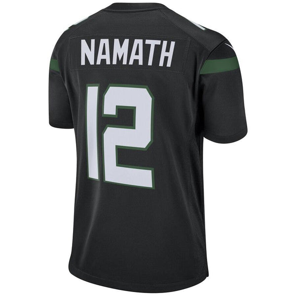 Joe Namath New York Jets Retired Player Game Jersey – Stealth Black 2019
