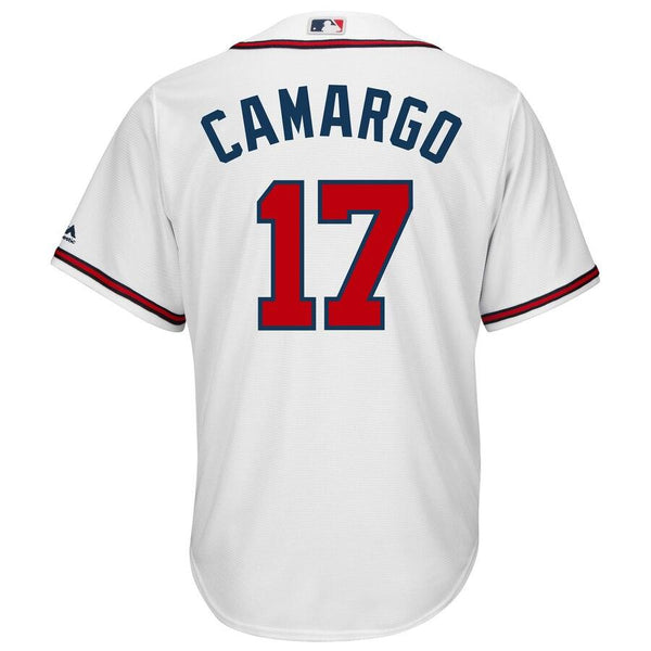 Johan Camargo Atlanta Braves Majestic Home Official Cool Base Player Jersey - White 2019