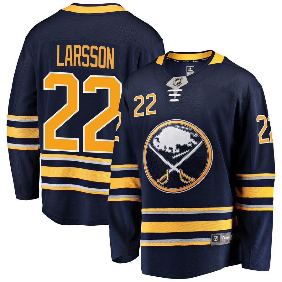 Johan Larsson Buffalo Sabres Breakaway Player Jersey – Navy 2019