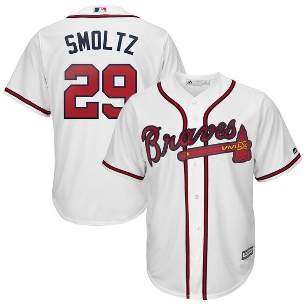 John Smoltz Atlanta Braves Majestic 2019 Home Cool Base Player Jersey – White 2019