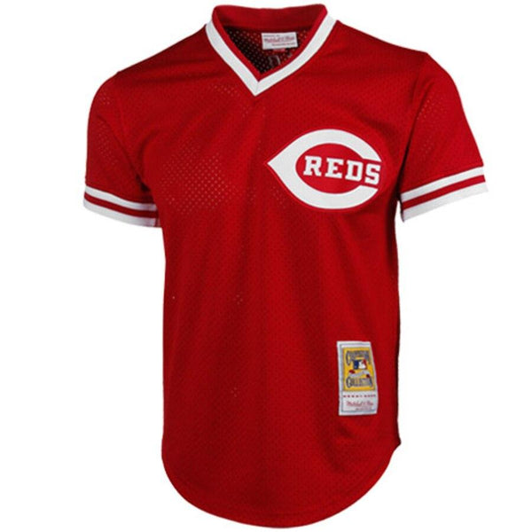 Johnny Bench Cincinnati Reds Mitchell &amp; Ness 1983 Copperstown Collection Mesh Batting Practice Jersey - Red 2019