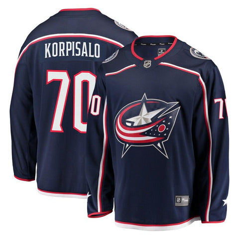 Joonas Korpisalo Columbus Blue Jackets Breakaway Jersey – Navy 2019