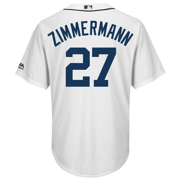 Jordan Zimmermann Detroit Tigers Majestic Home Cool Base Player Jersey – White 2019