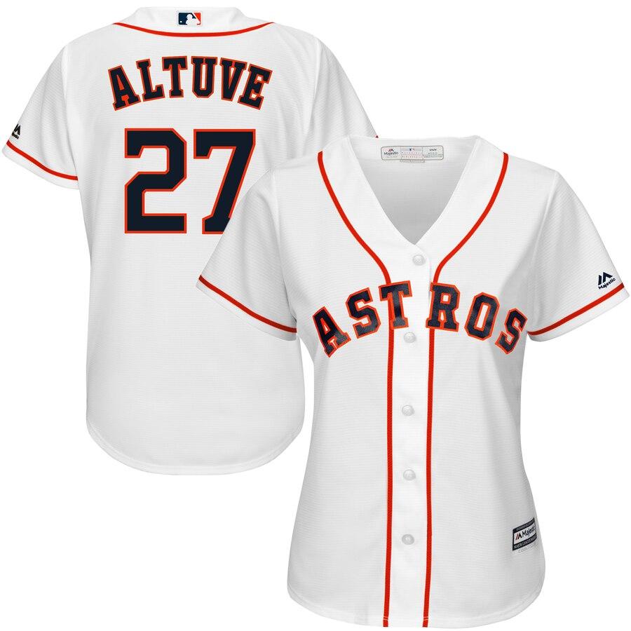 Jose Altuve Houston Astros Majestic Women's Cool Base Player Jersey - White 2019