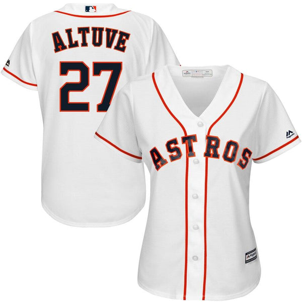 Jose Altuve Houston Astros Majestic Women's Cool Base Player Jersey - White 2019