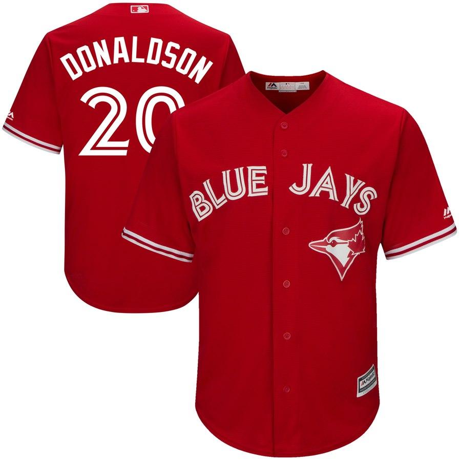 Josh Donaldson Toronto Blue Jays Majestic Cool Base Replica Player Jersey - Scarlet 2019