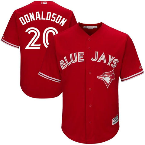 Josh Donaldson Toronto Blue Jays Majestic Cool Base Replica Player Jersey - Scarlet 2019