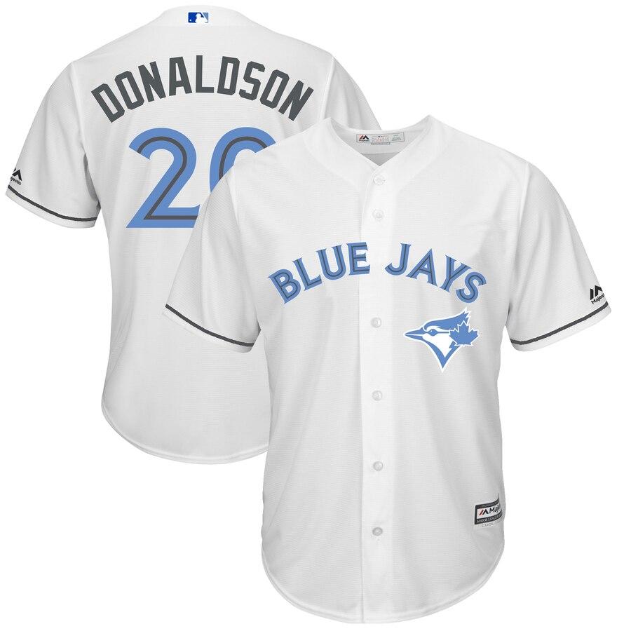 Josh Donaldson Toronto Blue Jays Majestic Father's Day Cool Base Replica Jersey - White 2019