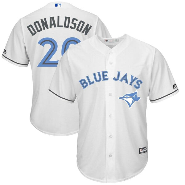 Josh Donaldson Toronto Blue Jays Majestic Father's Day Cool Base Replica Jersey - White 2019
