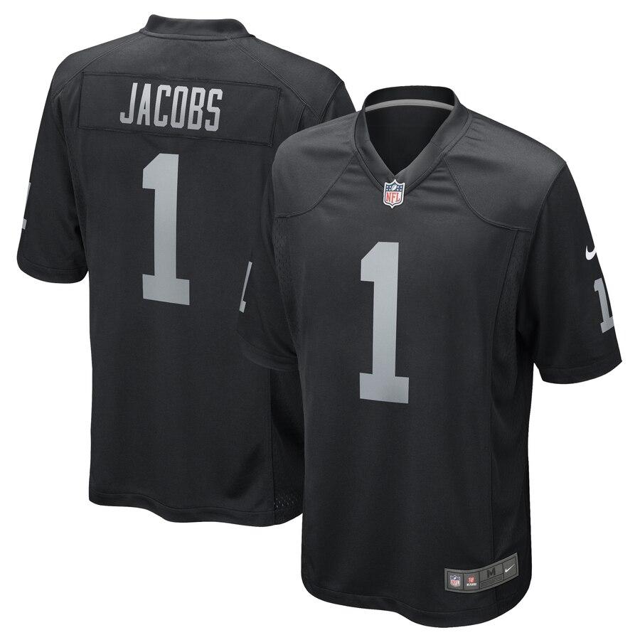 Josh Jacobs Oakland Raiders 2019 NFL Draft First Round Pick Game Jersey – Black 2019
