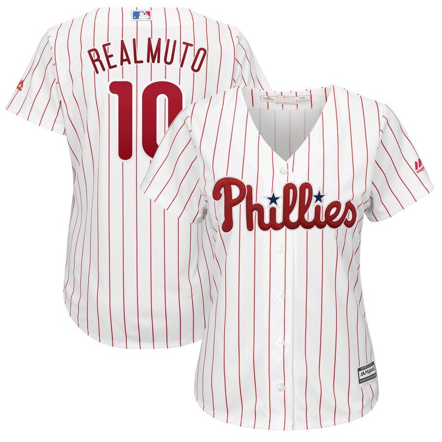 JT Realmuto Philadelphia Phillies Majestic Women's Home Cool Base Player Jersey - White 2019