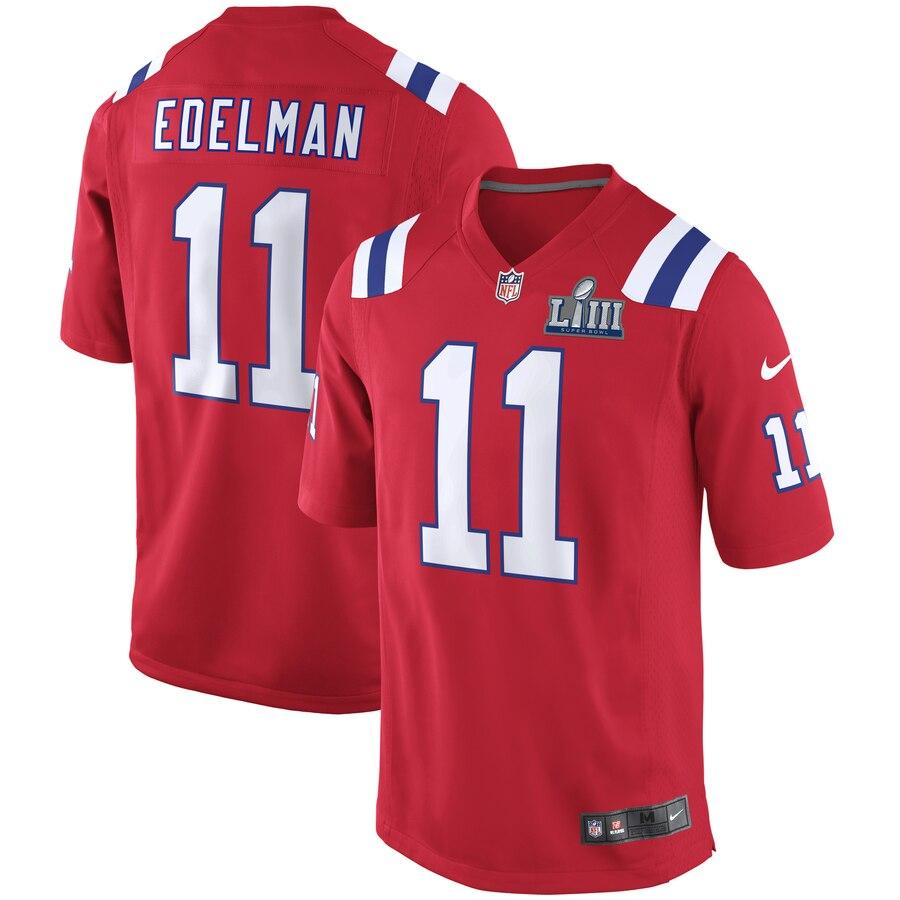 Julian Edelman New England Patriots Super Bowl LIII Bound Alternate Game Jersey – Red 2019