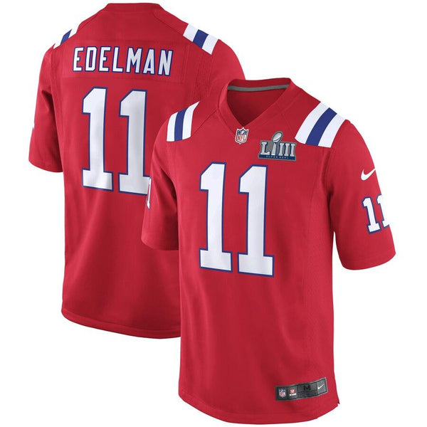 Julian Edelman New England Patriots Super Bowl LIII Bound Alternate Game Jersey – Red 2019