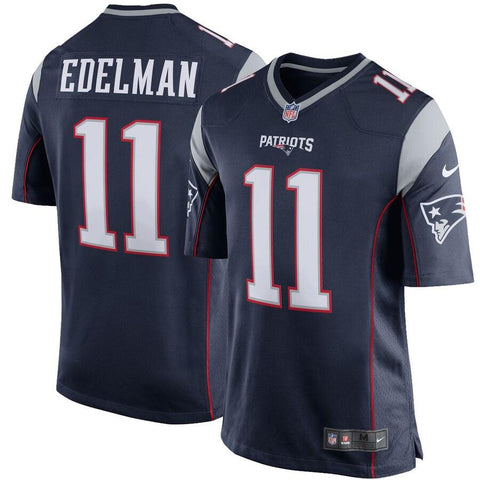 Julian Edelman New England Patriots Youth Team Color Game Jersey - Navy Blue 2019