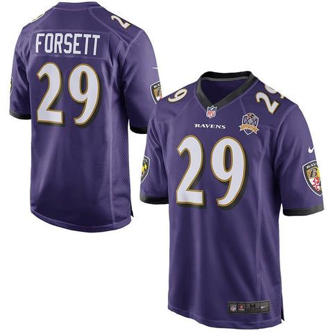 Justin Forsett Baltimore Ravens Team Game 2015 Patch Jersey - Purple 2019