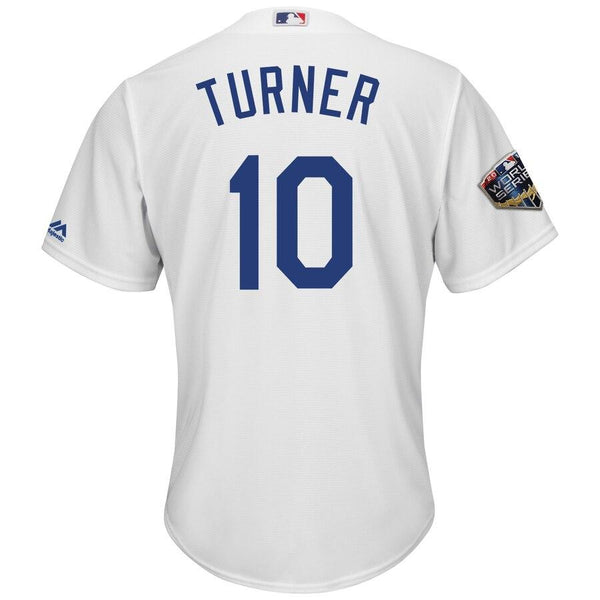Justin Turner Los Angeles Dodgers Majestic World Series Cool Base Player Jersey – White 2019
