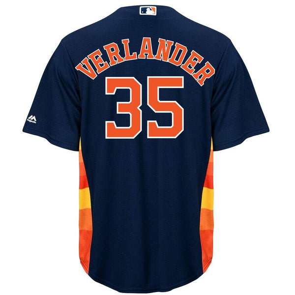 Justin Verlander Houston Astros Majestic Official Cool Base Player Jersey – Navy 2019