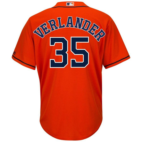 Justin Verlander Houston Astros Majestic Official Cool Base Player Jersey – Orange 2019