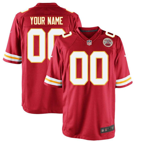 Kansas City Chiefs Custom Game Jersey - Red 2019