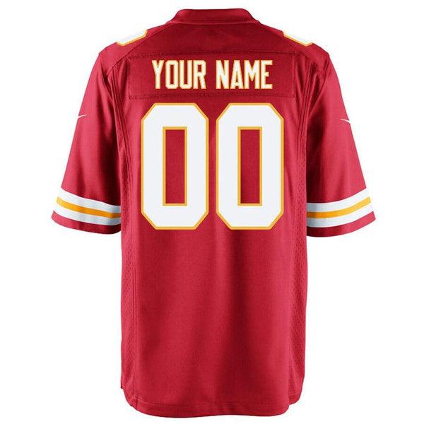 Kansas City Chiefs Custom Game Jersey - Red 2019