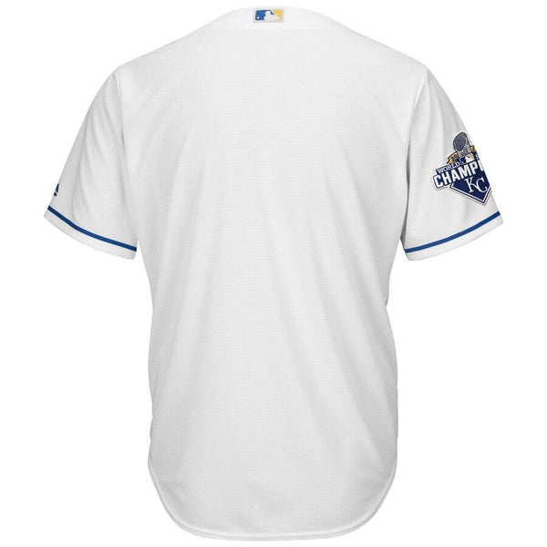 Kansas City Royals Majestic 2015 World Series Champions Gold Program Cool Base Jersey - White 2019