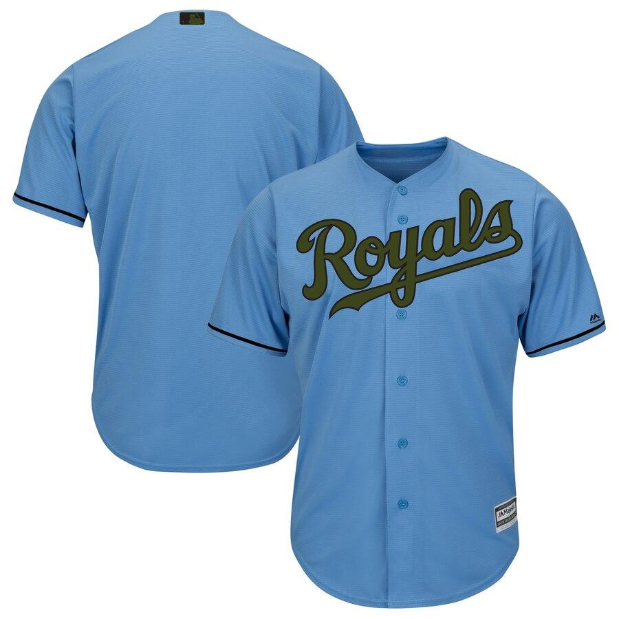Kansas City Royals Majestic Memorial Day Cool Base Team Jersey – Light Blue 2019