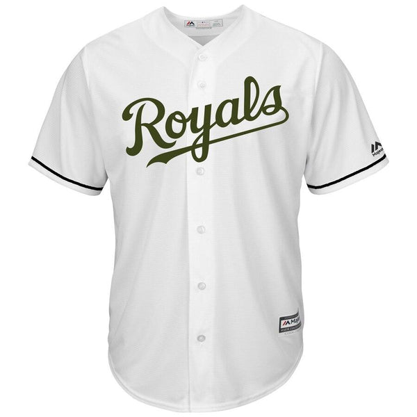 Kansas City Royals Majestic Memorial Day Cool Base Team Jersey - White 2019
