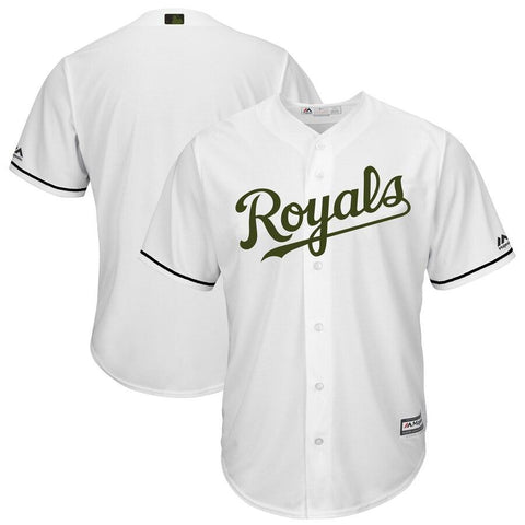 Kansas City Royals Majestic Memorial Day Cool Base Team Jersey - White 2019