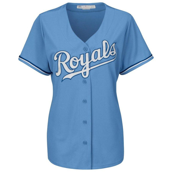 Kansas City Royals Majestic Women's Cool Base Jersey - Light Blue 2019