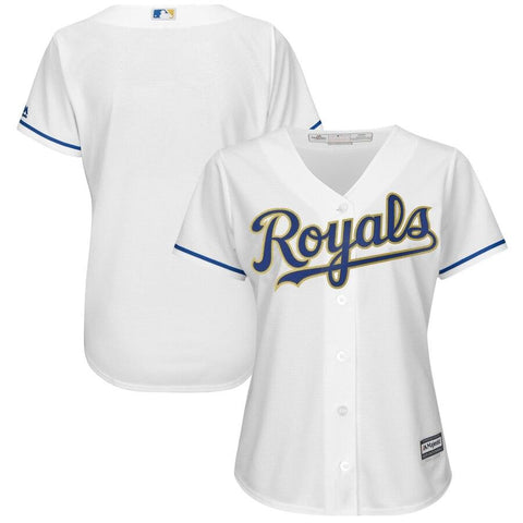 Kansas City Royals Majestic Women's Home Cool Base Replica Team Jersey - White 2019