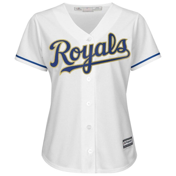 Kansas City Royals Majestic Women's Home Cool Base Replica Team Jersey - White 2019