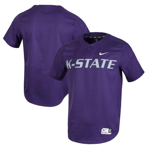 Kansas State Wildcats Two-Button Vapor Performance Baseball Jersey – Purple 2019