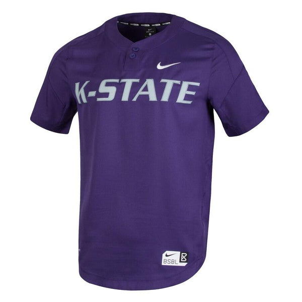 Kansas State Wildcats Two-Button Vapor Performance Baseball Jersey – Purple 2019