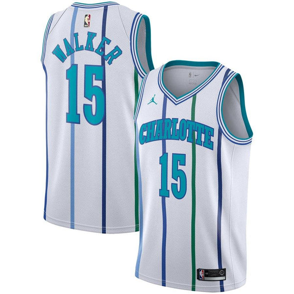 Kemba Walker Charlotte Hornets Jordan Brand Hardwood Classics Swingman Jersey – White 2019