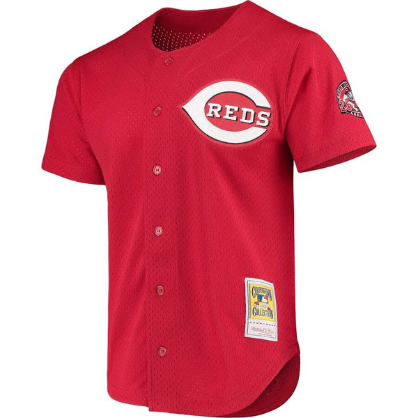 Ken Griffey Jr. Cincinnati Reds Mitchell &amp; Ness Fashion Cooperstown Collection Mesh Batting Practice Jersey - Red 2019