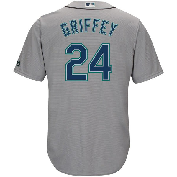 Ken Griffey Jr. Seattle Mariners Majestic Alternate Cool Base Player Jersey - Gray 2019