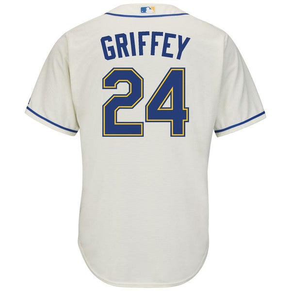 Ken Griffey Jr. Seattle Mariners Majestic Alternate Official Cool Base Replica Player Jersey - Cream 2019