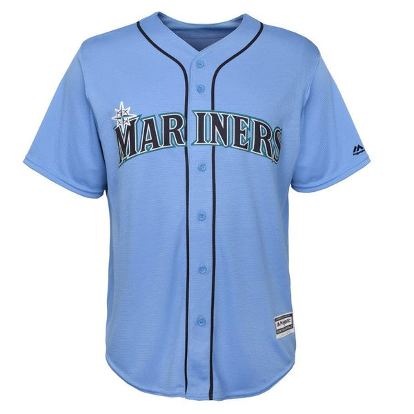 Ken Griffey Jr. Seattle Mariners Majestic Official Cool Base Player Jersey - Light Blue 2019